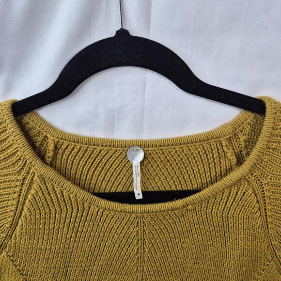 Margaret Oleary Sweater Womens M Yellow Cotton Knit Pullover Long Sleeve Top - Picture 4 of 8